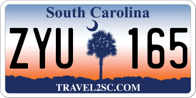 SC license plate ZYU165