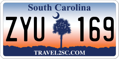 SC license plate ZYU169