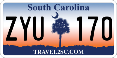 SC license plate ZYU170