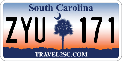 SC license plate ZYU171