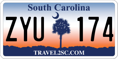 SC license plate ZYU174