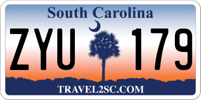 SC license plate ZYU179