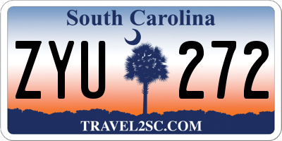 SC license plate ZYU272