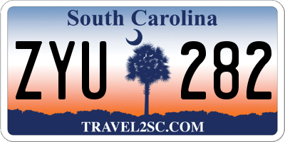 SC license plate ZYU282