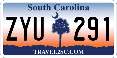 SC license plate ZYU291