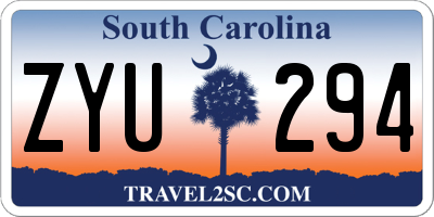 SC license plate ZYU294