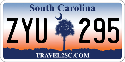 SC license plate ZYU295