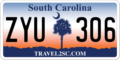 SC license plate ZYU306