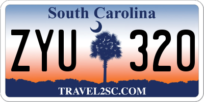 SC license plate ZYU320