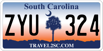 SC license plate ZYU324