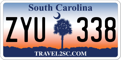 SC license plate ZYU338