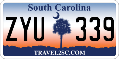 SC license plate ZYU339