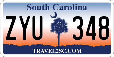 SC license plate ZYU348