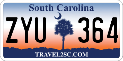 SC license plate ZYU364