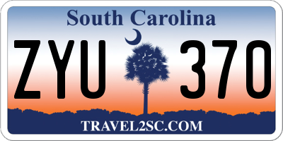 SC license plate ZYU370