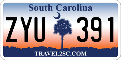 SC license plate ZYU391