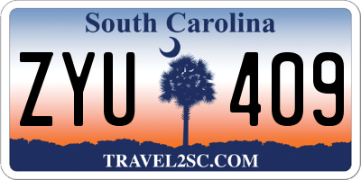 SC license plate ZYU409