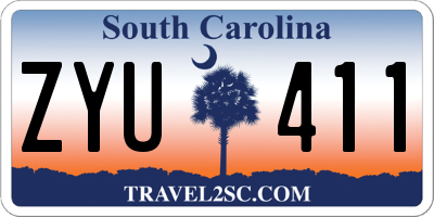 SC license plate ZYU411