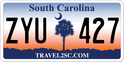 SC license plate ZYU427