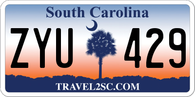 SC license plate ZYU429
