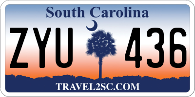 SC license plate ZYU436