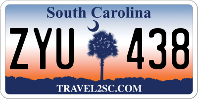 SC license plate ZYU438