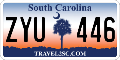SC license plate ZYU446
