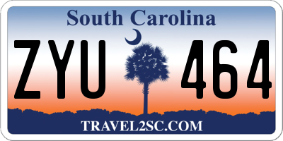 SC license plate ZYU464