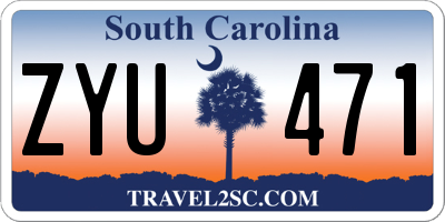 SC license plate ZYU471