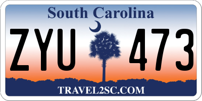SC license plate ZYU473