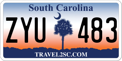 SC license plate ZYU483