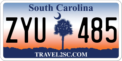 SC license plate ZYU485