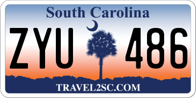 SC license plate ZYU486