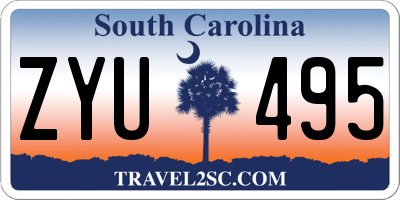 SC license plate ZYU495