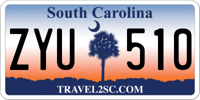 SC license plate ZYU510