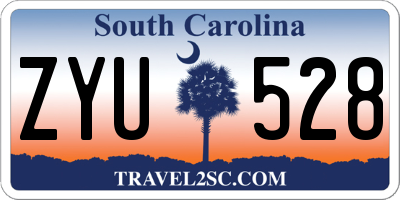 SC license plate ZYU528