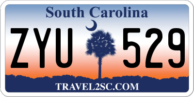 SC license plate ZYU529