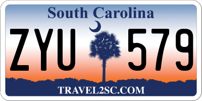 SC license plate ZYU579