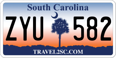 SC license plate ZYU582