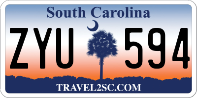 SC license plate ZYU594