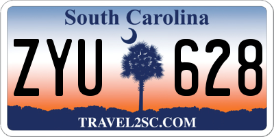 SC license plate ZYU628