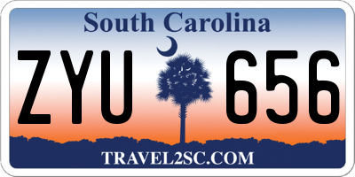 SC license plate ZYU656