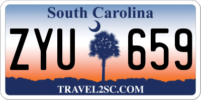 SC license plate ZYU659