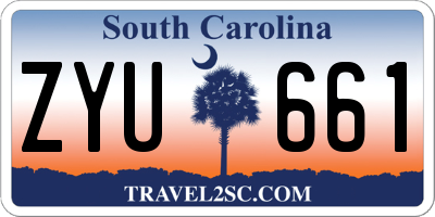 SC license plate ZYU661