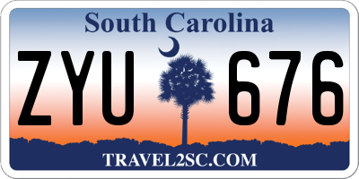 SC license plate ZYU676