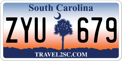 SC license plate ZYU679