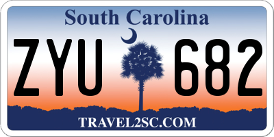 SC license plate ZYU682