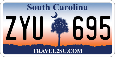 SC license plate ZYU695