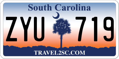 SC license plate ZYU719