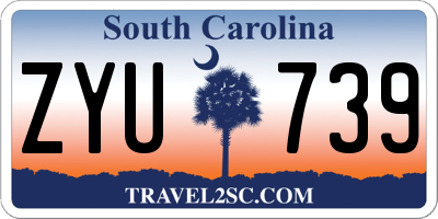SC license plate ZYU739